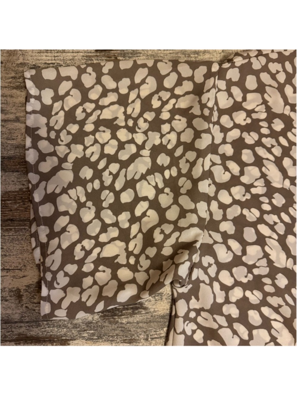 SHEIN Leopard Print Blouse Tie Front Medium - Picture 4 of 5